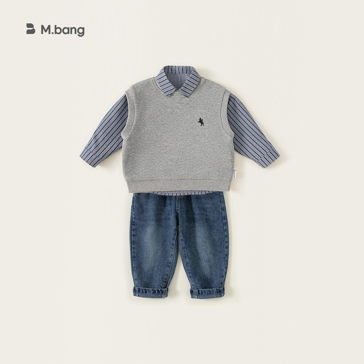 童裝秋季襯衫寶寶衣服兒童秋裝馬甲上衣二件套潮男童套裝