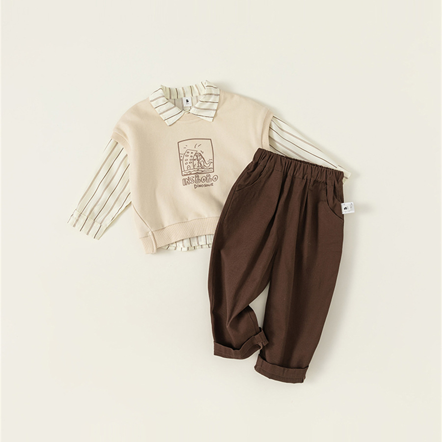 春秋新品兒童套裝男童休閒三件套小童秋裝潮童裝寶寶衣服