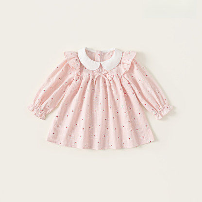 公主裙女童秋款童裙甜美a字裙週歲裙子女寶寶長袖連衣裙