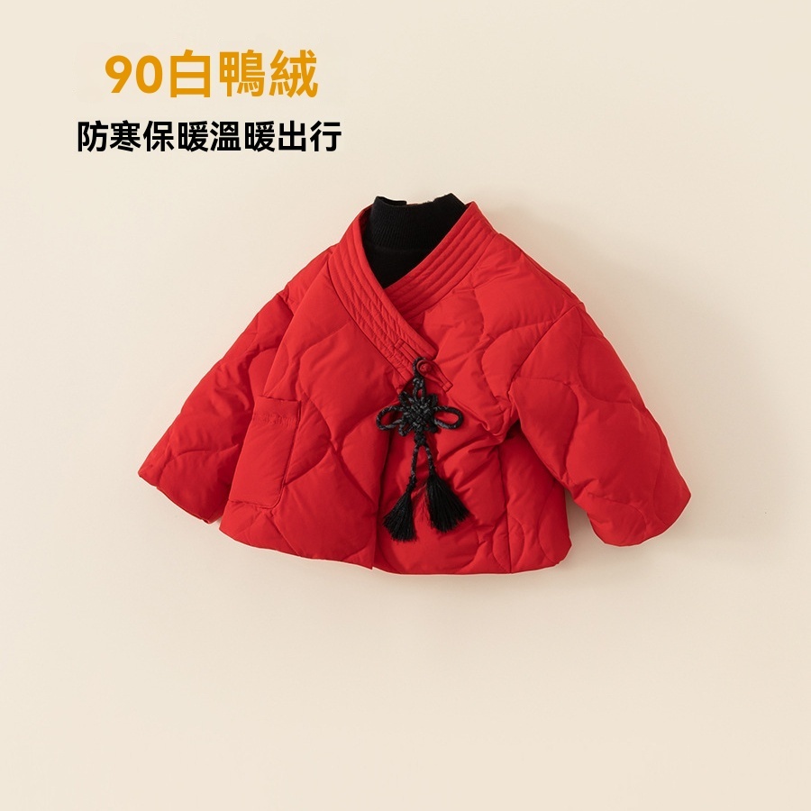 童裝冬季男童加厚外套女童年服白鴨絨兒童羽絨服