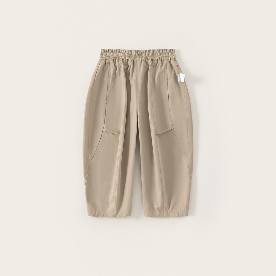 童裝男童褲子春季新品簡約兒童休閒長褲純色百搭中小童直筒褲