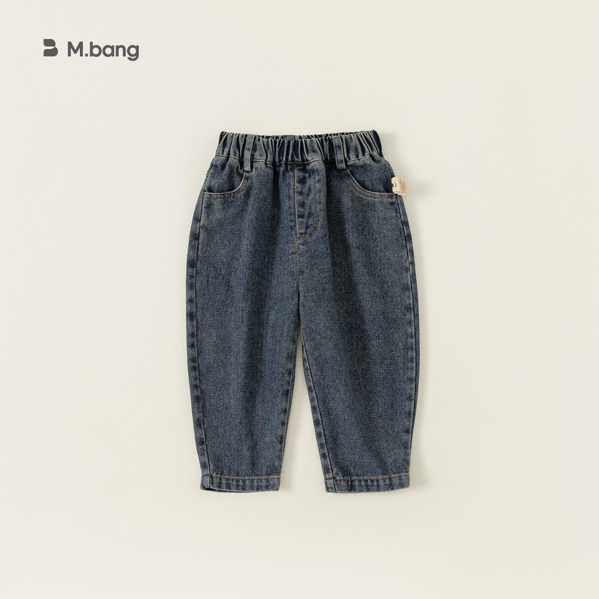 童裝男童牛仔褲卡通休閒兒童長褲春秋女童褲子防風小童外穿褲