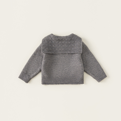 童裝女童純色針織毛衣秋季新款套頭衫中小童大翻領毛線衣兒童