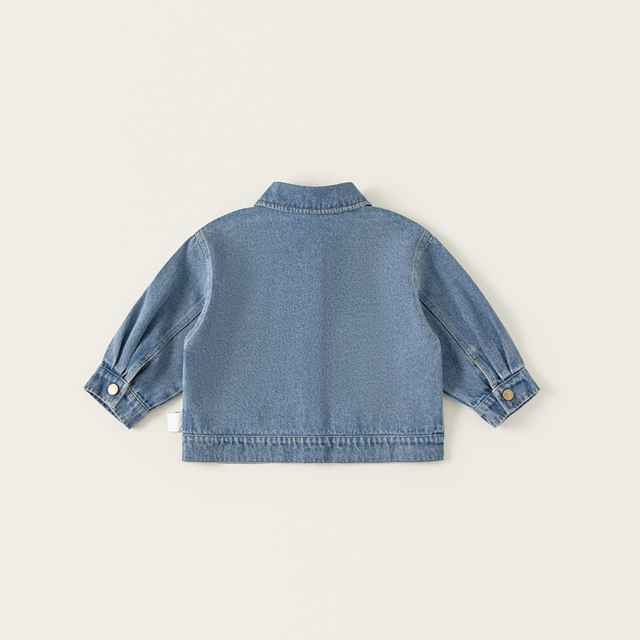 童裝潮流男童外套卡通印花兒童上衣春季新品時尚小童牛仔衣