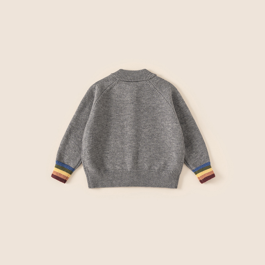 童裝針織開衫兒童柔軟毛線衫秋冬內搭女童上衣女孩毛衣外套