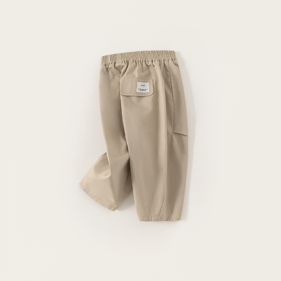 童裝男童褲子春季新品簡約兒童休閒長褲純色百搭中小童直筒褲