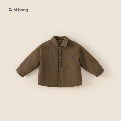 童裝男童襯衫外套冬季長袖冬季兒童加厚保暖襯衣上衣秋冬新款