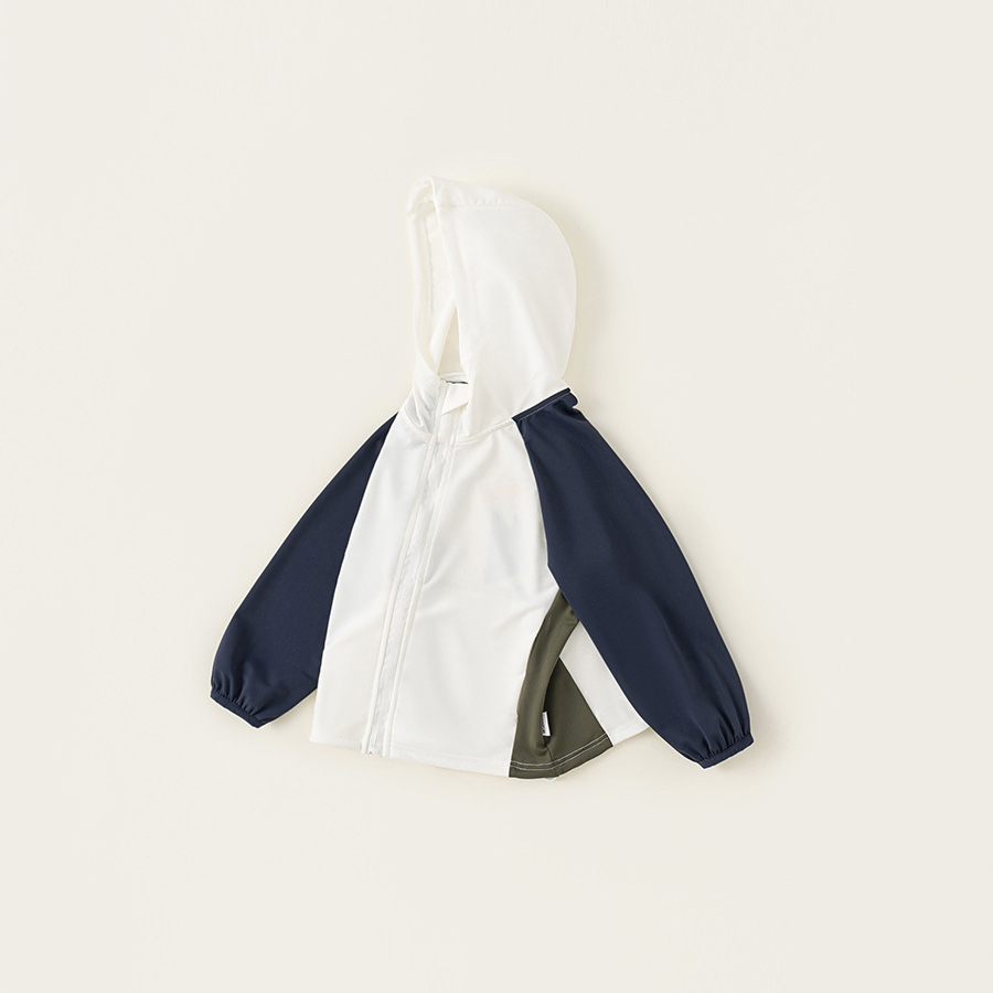 童裝春季兒童拼色風衣外套2025新款百搭連帽上衣寬鬆休閒開衫