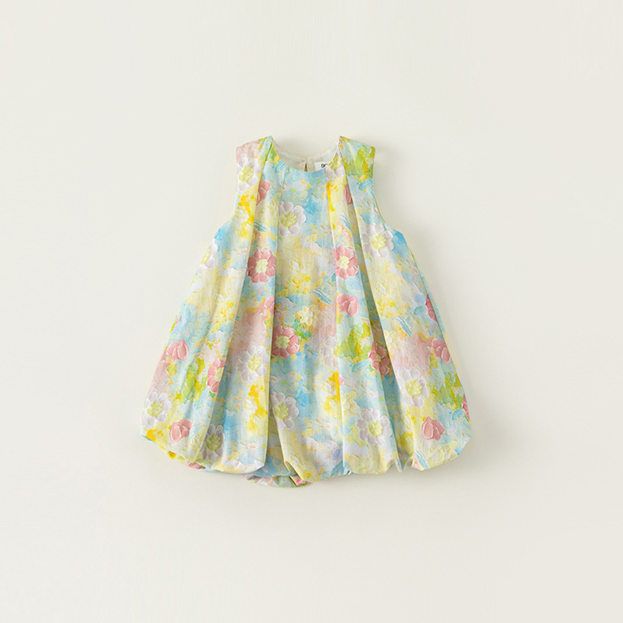 童裝女童套裝裙春季新品彩色寬鬆無袖連衣裙打底衫小童兩件套