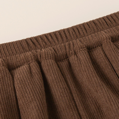 童裝冬款中大童直筒褲保暖長褲純色兒童褲子簡約男童燈芯絨褲