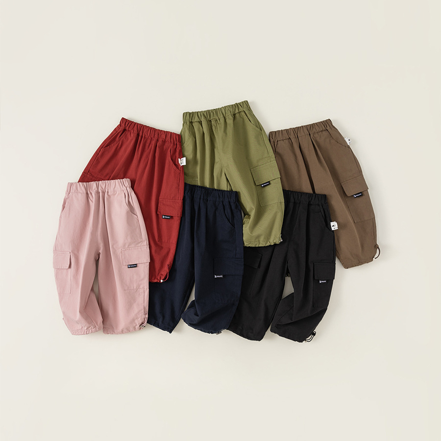 童裝女童褲子春秋季新款男童工裝褲秋裝兒童休閒褲子長褲潮