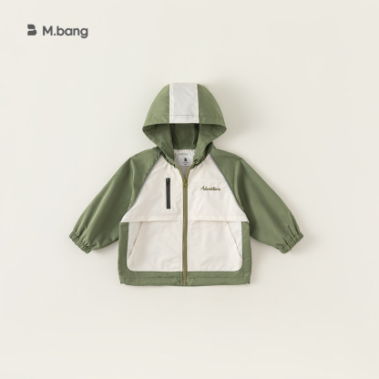 童裝男童外套春秋裝外出服休閒兒童連帽風衣寬鬆女童拉鍊衫