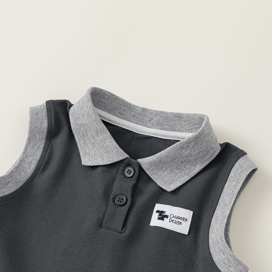 童裝女童學院風背心裙夏季兒童連衣裙小女孩POLO裙小童百褶裙