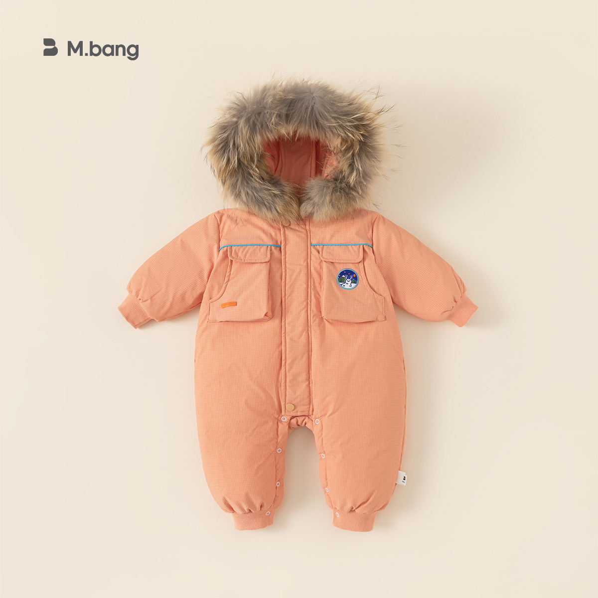 冬季休閒男女寶寶連體衣90白鴨絨兒童羽絨服嬰童