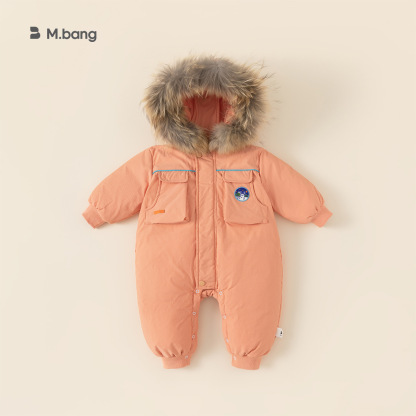 冬季休閒男女寶寶連體衣90白鴨絨兒童羽絨服嬰童