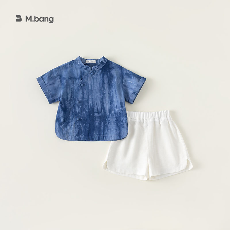 童裝男童套裝短袖夏季童裝兒童國風衣服短褲兩件套