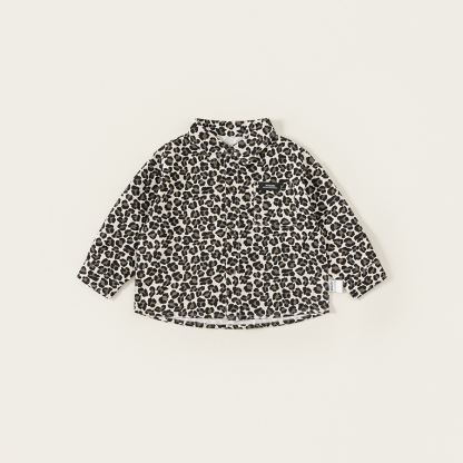 童裝男童襯衫時髦豹紋兒童上衣春季新品滿印寶寶衣服時尚單品