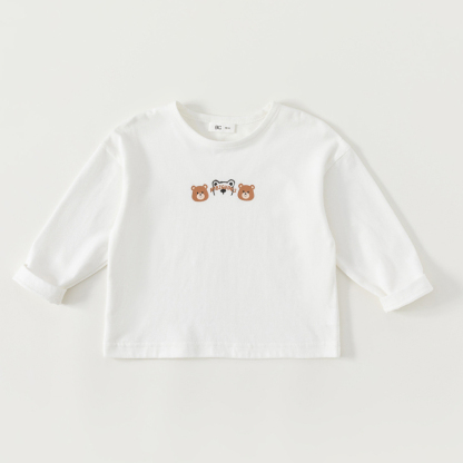 女童長袖童裝秋裝休閒兒童T恤套頭女寶寶打底衫男童衣服