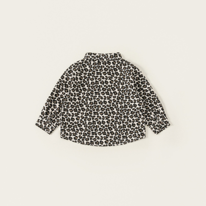 童裝男童襯衫時髦豹紋兒童上衣春季新品滿印寶寶衣服時尚單品