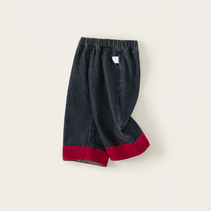 童裝女童牛仔褲年春季兒童直筒褲中小童百搭男童休閒褲子