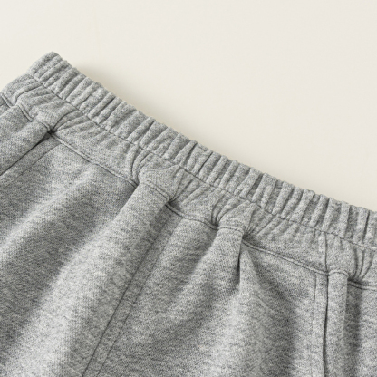 童裝中大童褲子男童長褲簡約刺繡運動褲女孩子衛褲兒童休閒褲