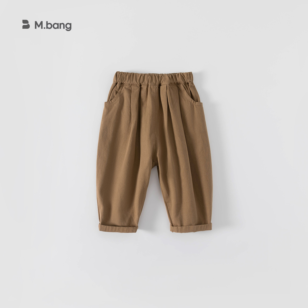 童裝春秋休閒男女童純色寬鬆長褲兒童褲子小童直筒褲