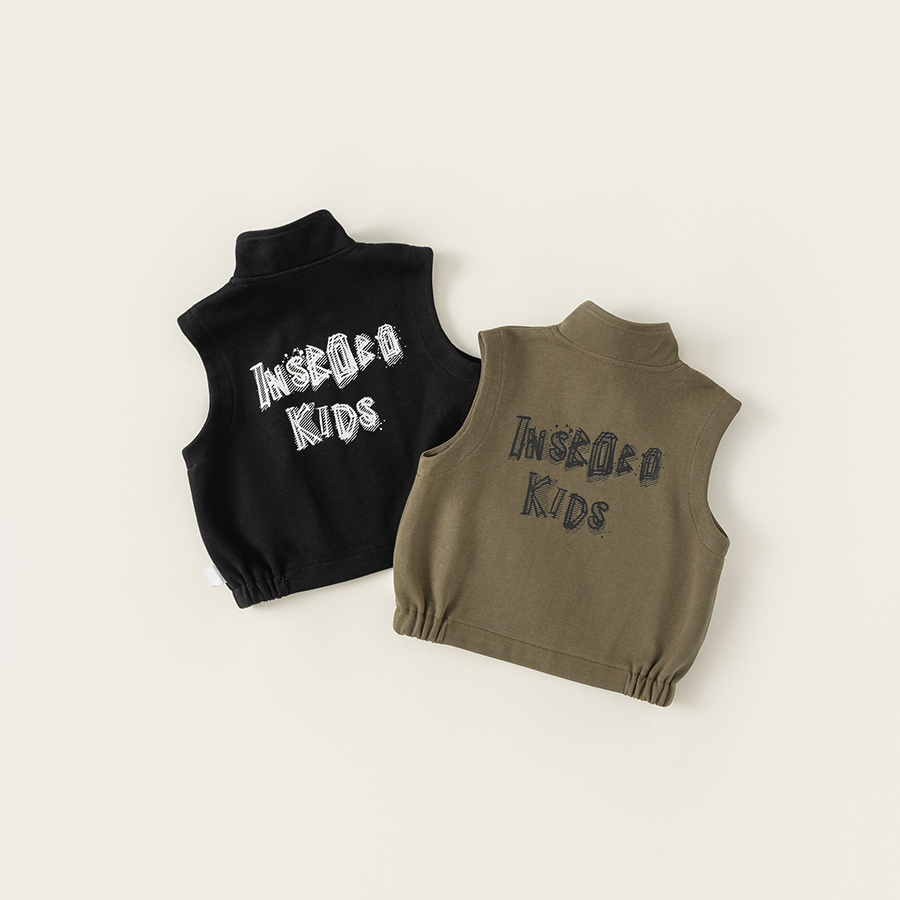 童裝兒童馬甲秋季中小童坎肩百搭馬夾開衫外穿寶寶拉鍊衫