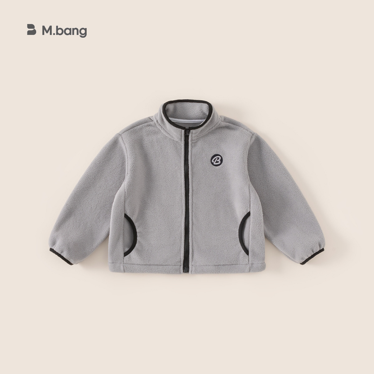 冬季兒童內膽拉鍊大童外套搖粒絨立領保暖孩子上衣男童外套