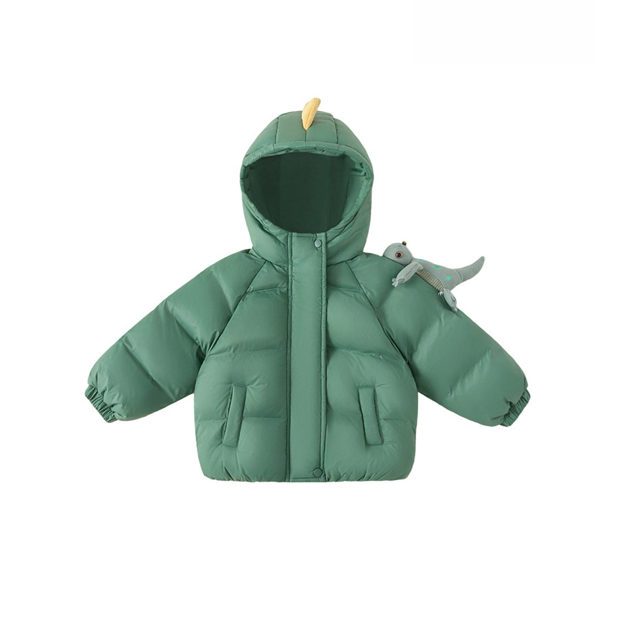 冬季童裝小恐龍兒童上衣男寶寶連帽外套保暖衣服男童羽絨服潮