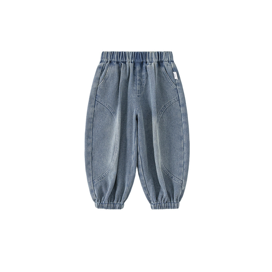 童裝秋款兒童褲子新品長褲男孩子束腳褲女童休閒褲寬鬆牛仔褲