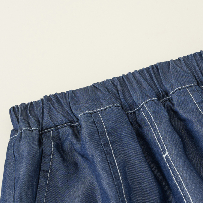 童裝男童夏季薄款牛仔褲新款兒童褲子束腳褲中小童長褲潮