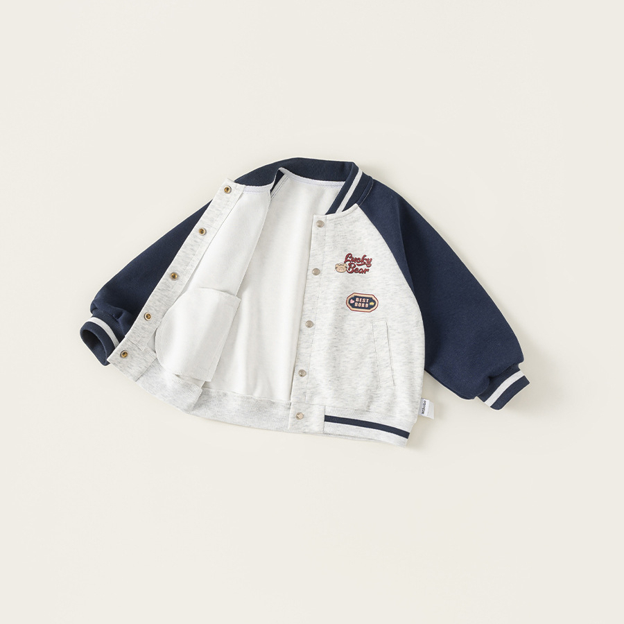 童裝兒童上衣撞色時髦女童棒球服春季新品洋氣中小童外套衣服