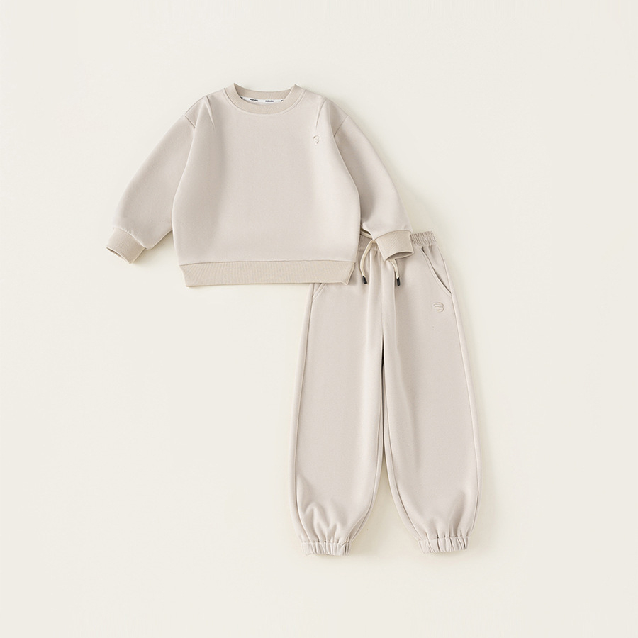 兒童衣服新款秋季衛衣女孩運動繡花束腳褲兩件套休閒套裝