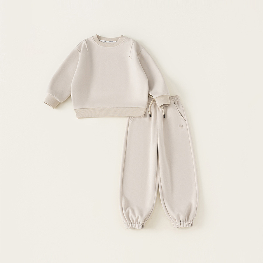 兒童衣服新款秋季衛衣女孩運動繡花束腳褲兩件套休閒套裝