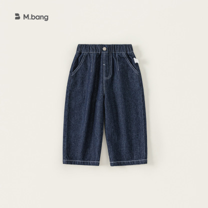 童裝男小童長褲秋款兒童褲子時尚男童直筒牛仔褲