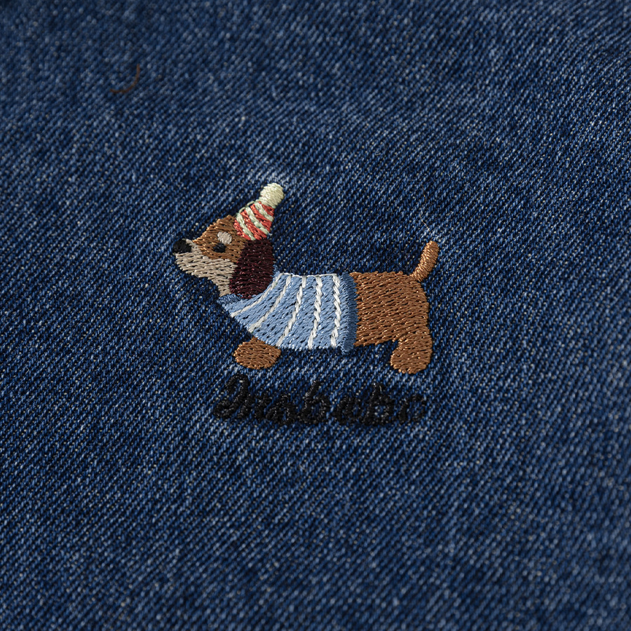 童裝中大童秋季新款女孩子上衣兒童襯衫復古刺繡男童牛仔外套