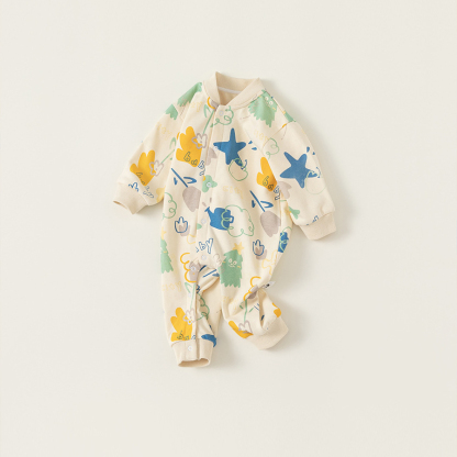 童裝兒童連體衣韓版嬰幼童衣服春裝新品寶寶卡通爬服外出服