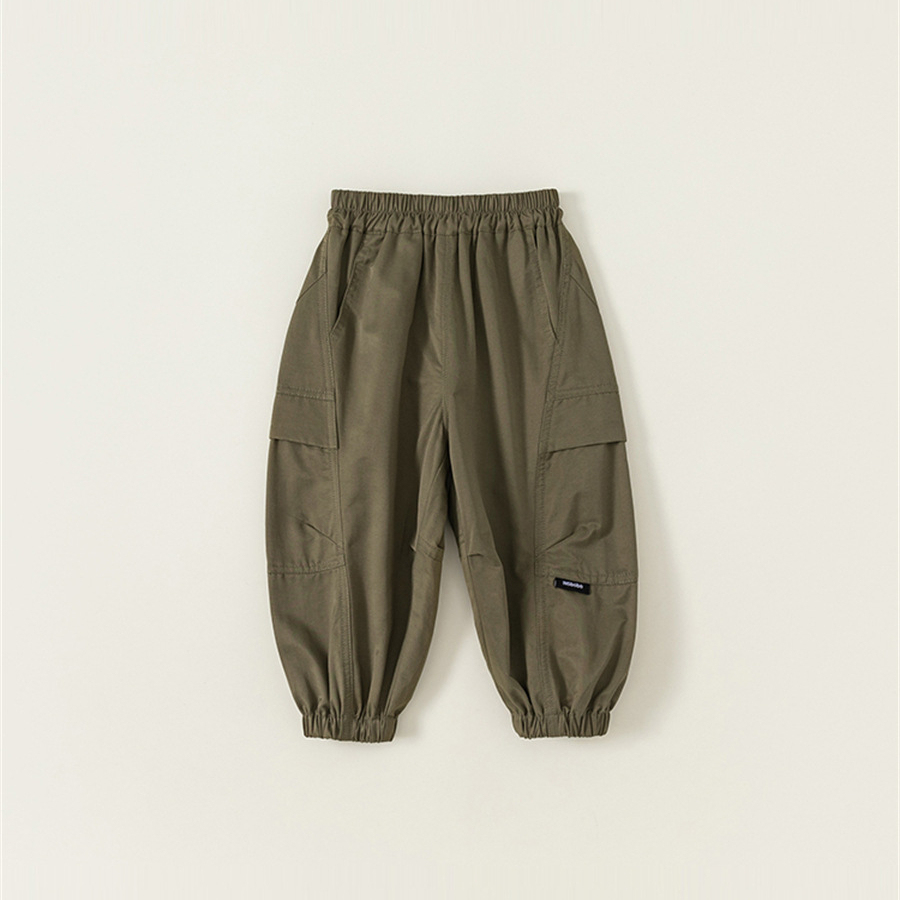 童裝春秋新品兒童工裝褲男童長褲休閒女童褲子小童束腳褲