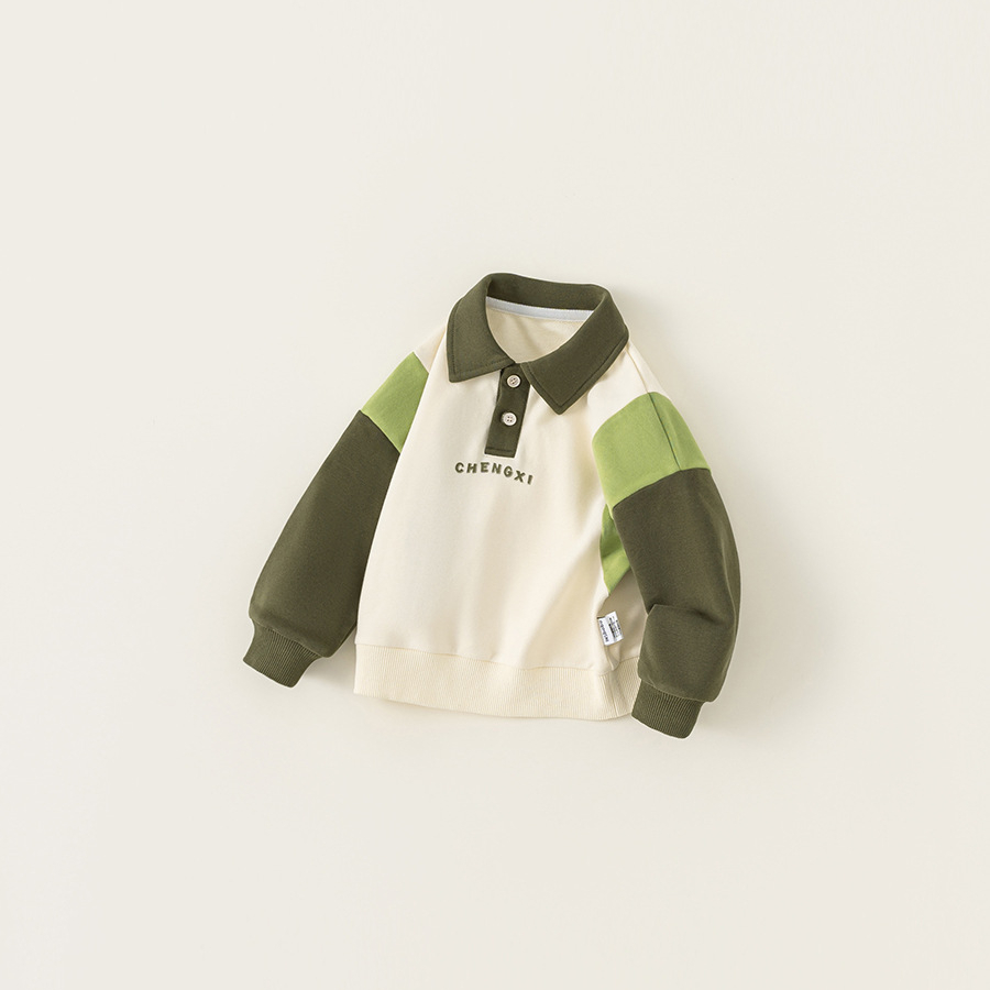 童裝兒童時尚衛衣春季新款男童翻領上衣韓版寶寶撞色polo衫