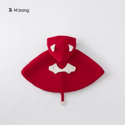 童裝冬韓版寶寶披肩上衣兒童加絨加厚斗篷嬰兒外出衣服