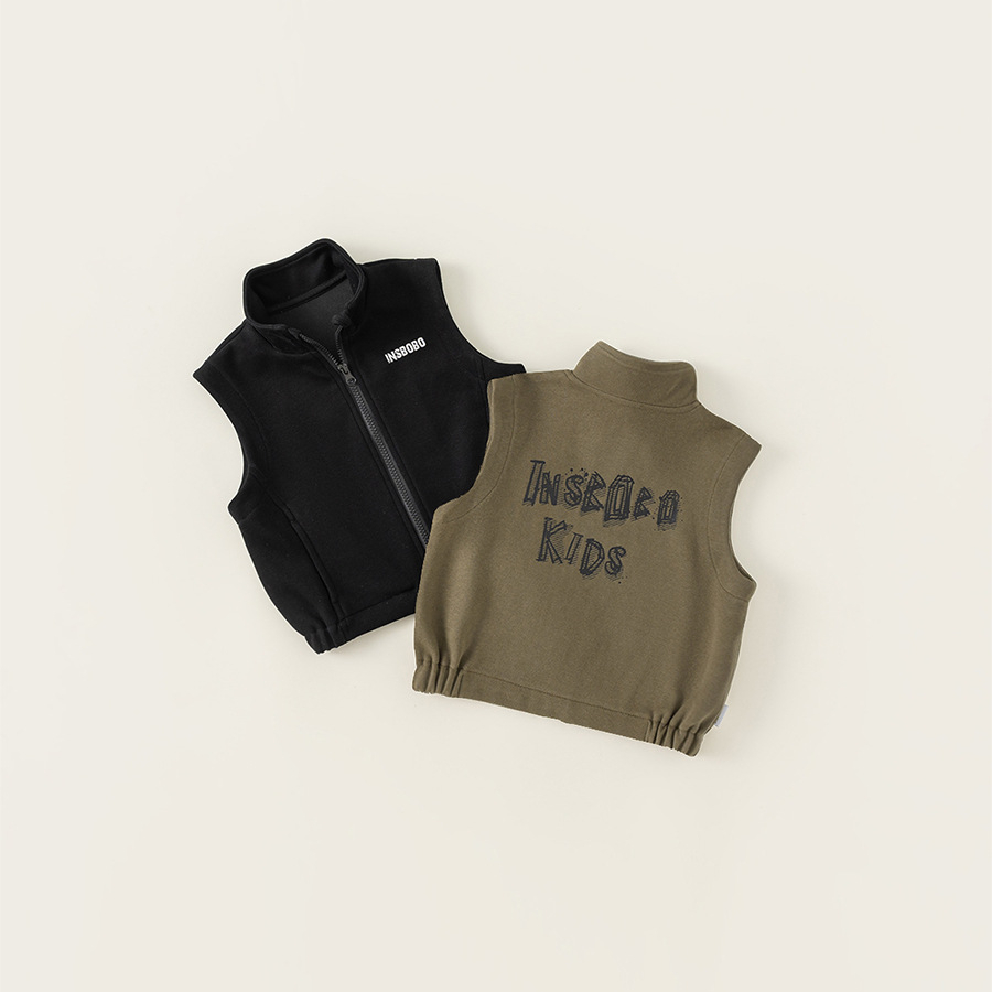 童裝兒童馬甲秋季中小童坎肩百搭馬夾開衫外穿寶寶拉鍊衫