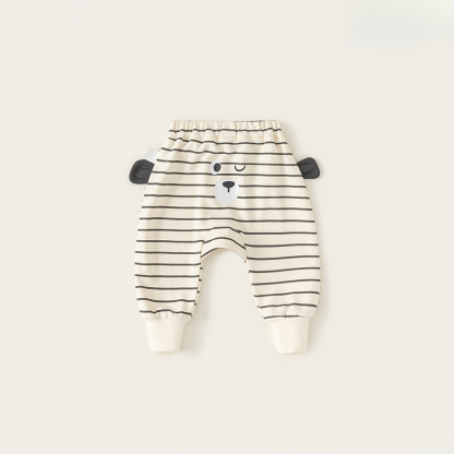 童裝兒童褲子秋季新品男寶寶卡通條紋大pp褲子女嬰兒秋裝長褲