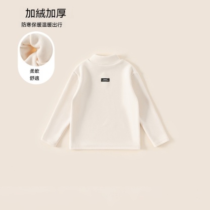 童装冬季新款衣服儿童内搭简约字母女孩子长袖上衣女童打底衫