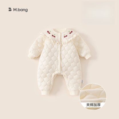 秋款兒童衣服簡約繡花秋裝新生兒童裝女寶寶連體衣女童爬服