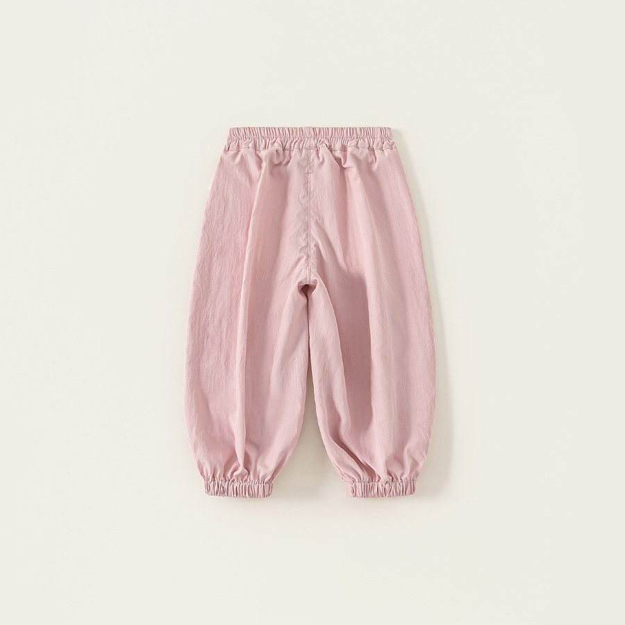 童裝女童褲子粉色卡通兒童束腳褲戶外小童防蚊褲印花寶寶長褲