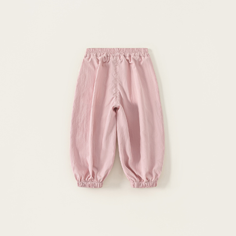 童裝女童褲子粉色卡通兒童束腳褲戶外小童防蚊褲印花寶寶長褲