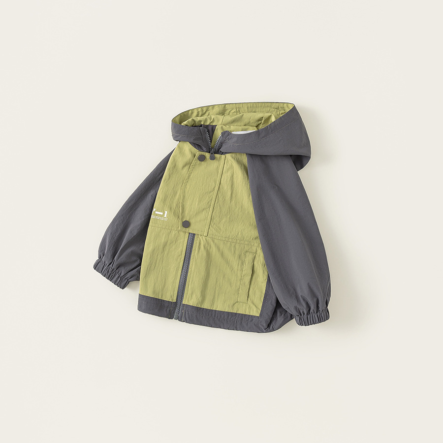 童裝兒童連帽外套春季新款男童拼色開衫春裝中小童上衣