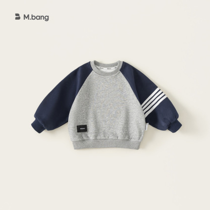 童裝秋款兒童上衣T恤男童拼色插肩袖衣服休閒學院風兒童長袖