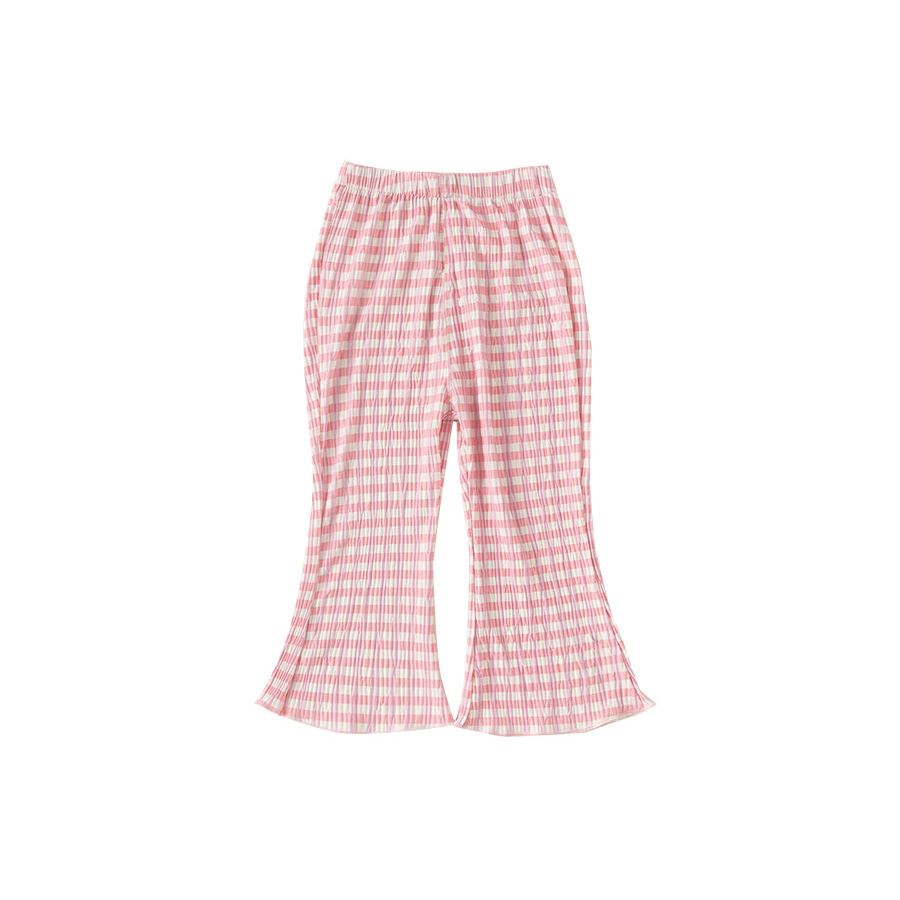 童裝女童格子喇叭褲寬鬆長褲夏季童裝新品兒童休閒褲寶寶褲子