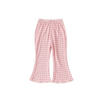 童裝女童格子喇叭褲寬鬆長褲夏季童裝新品兒童休閒褲寶寶褲子